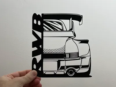 تابلو دیواری پورشه RWB