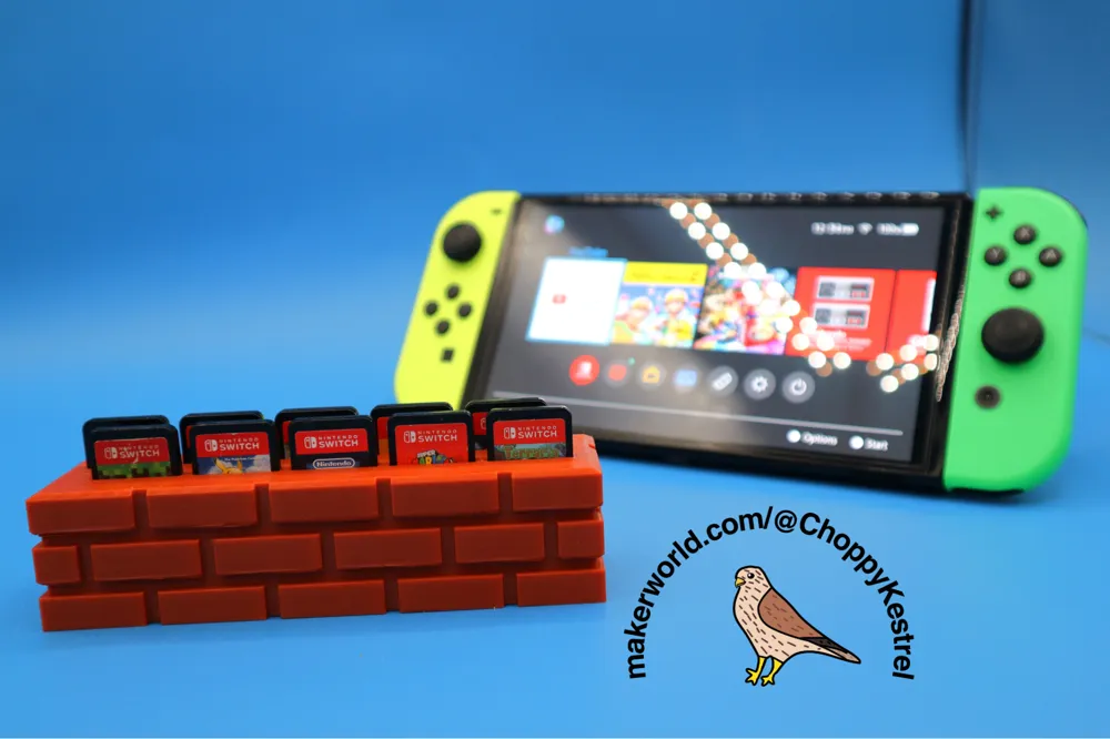استند و نگهدارنده کارتریج بازی نینتندو سوییچ-Nintendo switch طرح آجر
